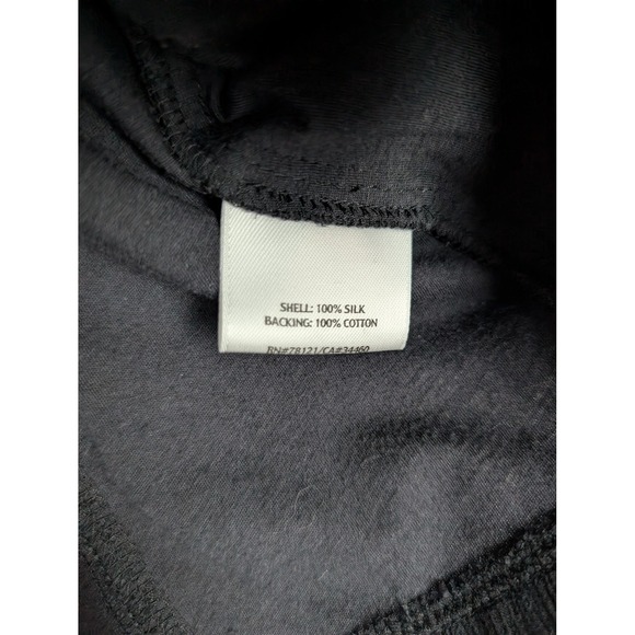 Eileen‎ Fisher Jacket Womens Medium Black Silk Cotton 2 Button Blazer Textured - Picture 5 of 8